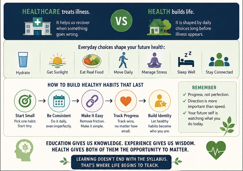Healthy daily habits cheat sheet for lifelong wellness